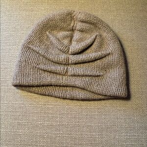 Beige Knit Beanie